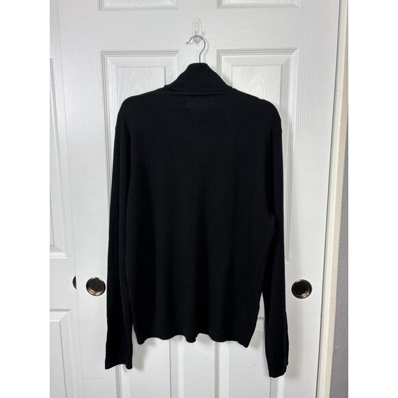 Original Penguin Turtle Neck Black Sweater Mens XL 70% Merino Wool 30% Cashmere - Picture 2 of 6